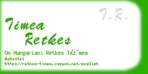 timea retkes business card